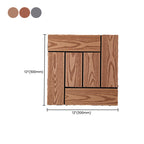Rectangular constructed tiles water-resistant parquet flooring for balcony