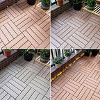 Square Engineer Wooden Floor Water Repellent Smooth Tile for Patio Garden