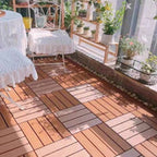 Square Engineer Wooden Floor Water Repellent Smooth Tile for Patio Garden