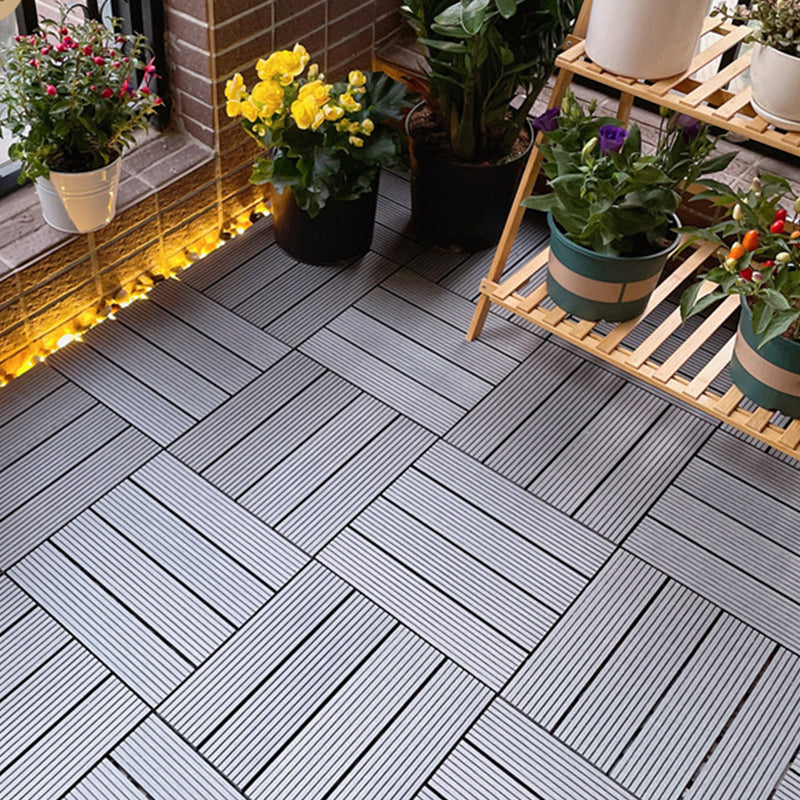 Square Engineer Wooden Floor Water Repellent Smooth Tile for Patio Garden