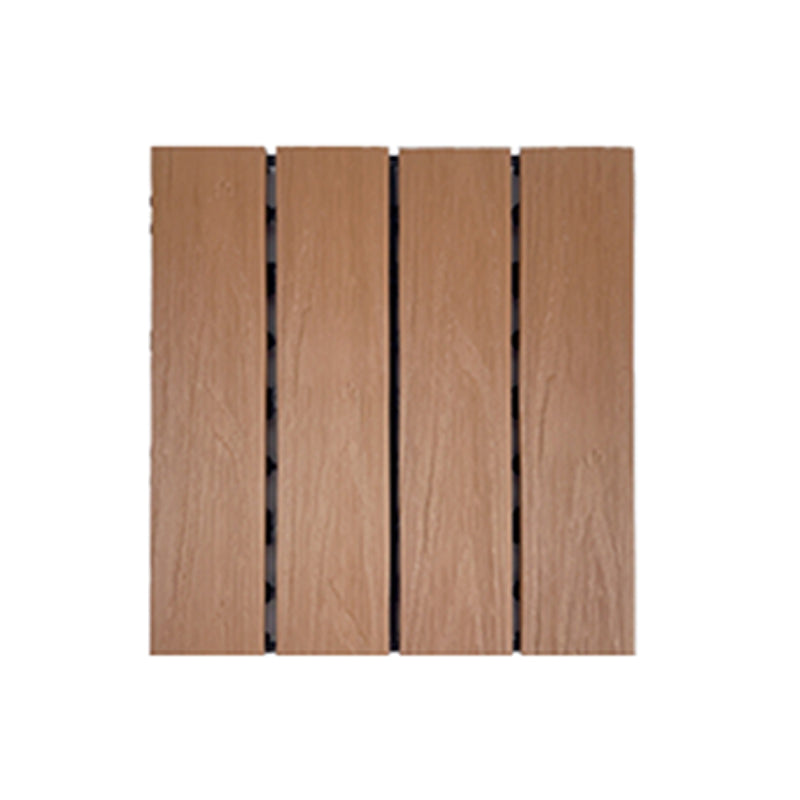 Square Engineer Wooden Floor Water Repellent Smooth Tile for Patio Garden