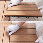 Square Engineer Wooden Floor Water Repellent Smooth Tile for Patio Garden