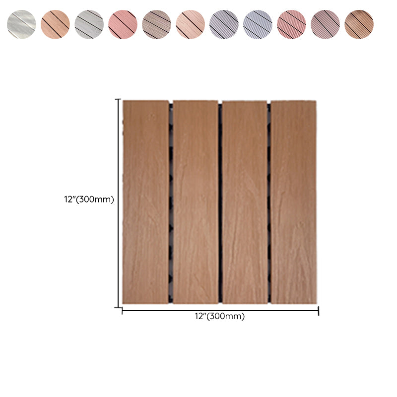 Square Engineer Wooden Floor Water Repellent Smooth Tile for Patio Garden