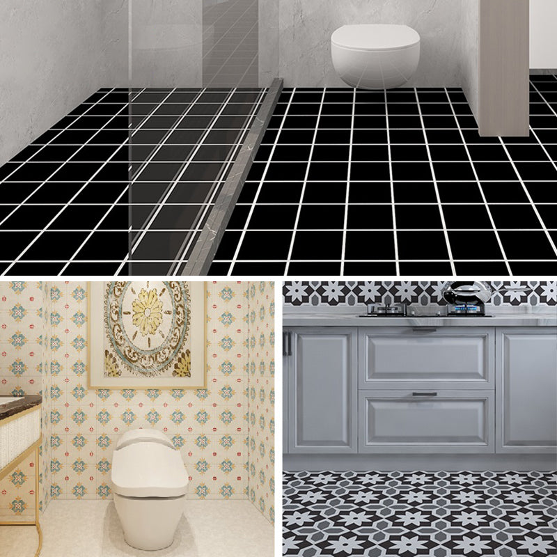 Patterned Vinyl Floor Self-adhesive Vinyl Floor with Square Edge