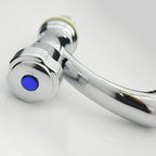 Contemporary Water Tap Knob Handle Low Arc Zinc Faucet in Silver