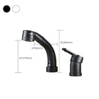 Modern Style Sink Faucet Copper Handle Low Arc Pull-Out Sink Faucet