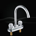 Modern Style Bathroom Faucet Dual Handle Faucet Swivel Spout Faucet