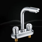 Modern Style Bathroom Faucet Dual Handle Faucet Swivel Spout Faucet
