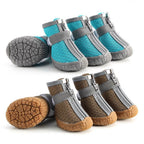 Durable Outdoor Dog Shoes with Mesh - All-Terrain Paw Protection
