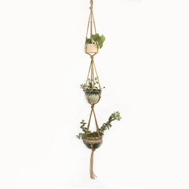 Macrame Plant Hanger Made of Cotton Rope – Stylish Suspension for Pots