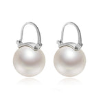 Black Pearl Earrings Available in White Champagne Grey Gold and Black Pearl Dangle Earrings