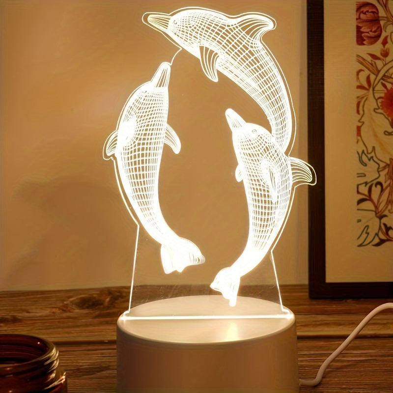 GeoDolphin - Trendy 3D Illusion Table Lighting