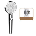 Round Spray Shower Head 6 Settings Adjustable Water Flow Handheld Shower Head