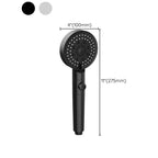 Round Spray Shower Head 6 Settings Adjustable Water Flow Handheld Shower Head