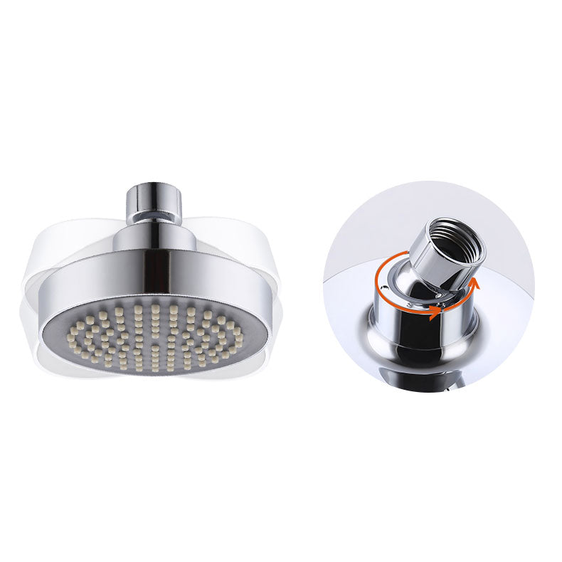 Round Small Upper Shower Head Wall Mount Adjustable Shower Head