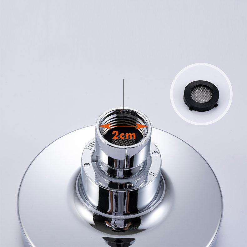 Round Small Upper Shower Head Wall Mount Adjustable Shower Head
