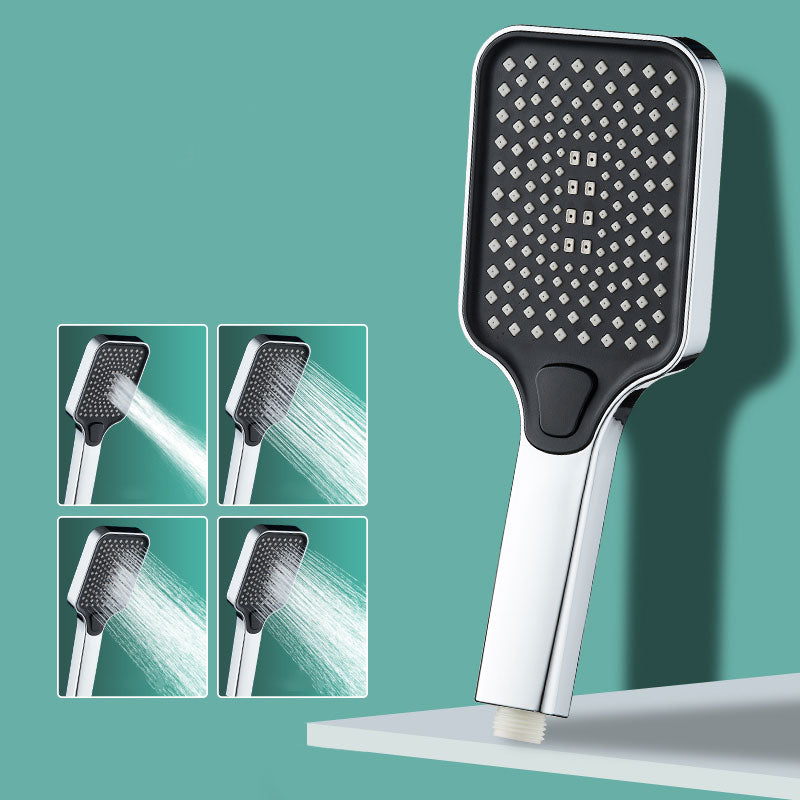 Rectangular Pressure Shower Head 4-Adjustable Water Flow Hand Shower