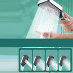 Rectangular Pressure Shower Head 4-Adjustable Water Flow Hand Shower