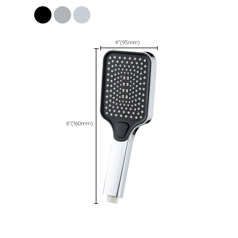 Rectangular Pressure Shower Head 4-Adjustable Water Flow Hand Shower
