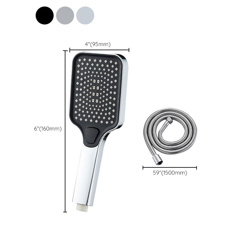 Rectangular Pressure Shower Head 4-Adjustable Water Flow Hand Shower