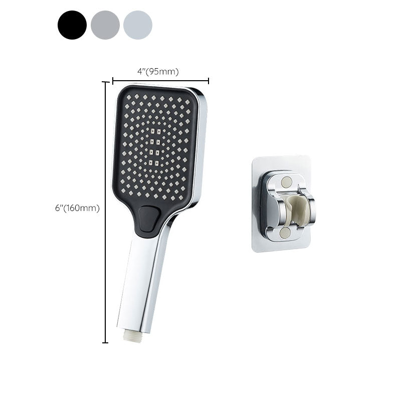 Rectangular Pressure Shower Head 4-Adjustable Water Flow Hand Shower