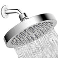 Round Pressure Regulated Rain Shower Head Wall Mount Adjustable Shower Head