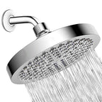 Round Pressure Regulated Rain Shower Head Wall Mount Adjustable Shower Head