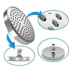 Round Pressure Regulated Rain Shower Head Wall Mount Adjustable Shower Head