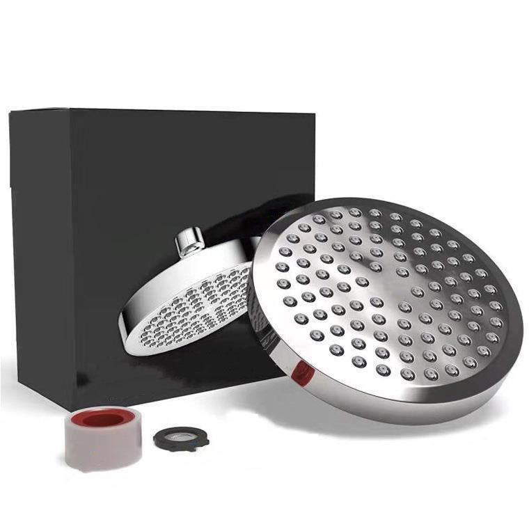 Round Pressure Regulated Rain Shower Head Wall Mount Adjustable Shower Head