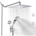 Stainless Steel 8 Inch Shower Set 5 Sprays Handheld Shower Head Shower Arm