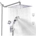 Stainless Steel 8 Inch Shower Set 5 Sprays Handheld Shower Head Shower Arm