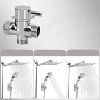 Stainless Steel 8 Inch Shower Set 5 Sprays Handheld Shower Head Shower Arm