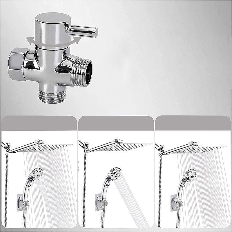 Stainless Steel 8 Inch Shower Set 5 Sprays Handheld Shower Head Shower Arm