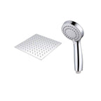 High Pressure 8 Inch Shower Set 3-Function Hand Shower Stainless Steel Square Ceiling Shower Head