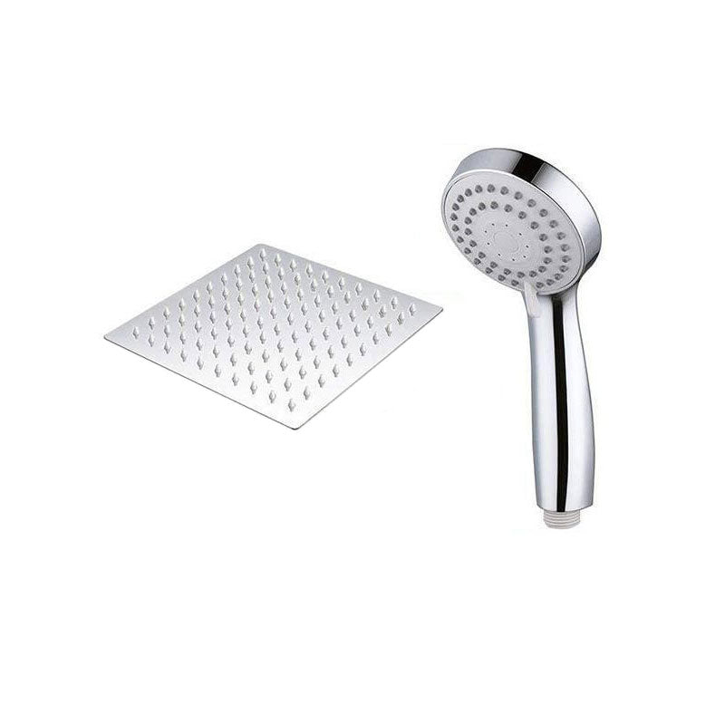 High Pressure 8 Inch Shower Set 3-Function Hand Shower Stainless Steel Square Ceiling Shower Head