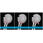 High Pressure 8 Inch Shower Set 3-Function Hand Shower Stainless Steel Square Ceiling Shower Head