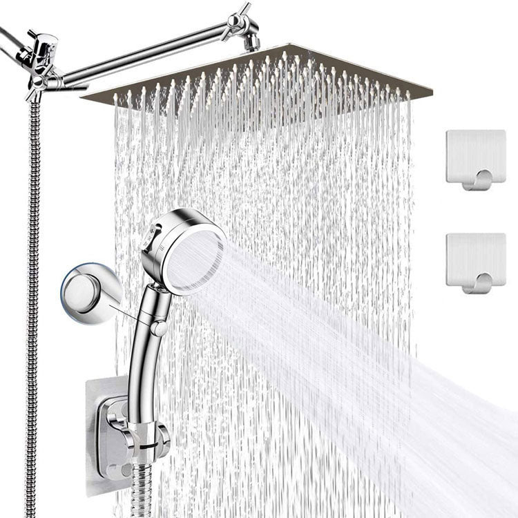 Contemporary Double Handle Shower Head High Arc Shower Head Combination in Chrome