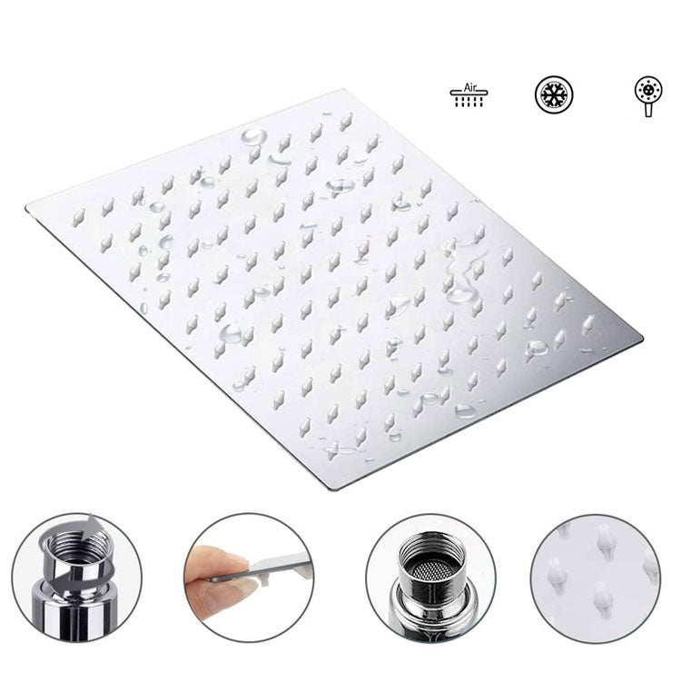 Contemporary Double Handle Shower Head High Arc Shower Head Combination in Chrome
