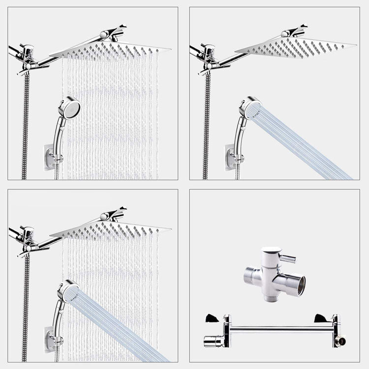 Contemporary Double Handle Shower Head High Arc Shower Head Combination in Chrome