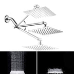 Contemporary Double Handle Shower Head High Arc Shower Head Combination in Chrome
