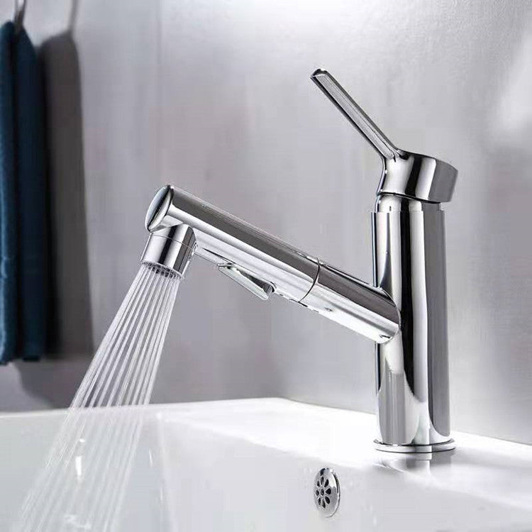 Contemporary Basin Faucet Pure Color Low Arc Basin Faucet for the Bathroom