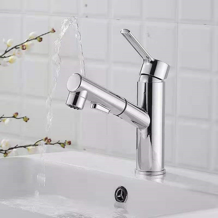Contemporary Basin Faucet Pure Color Low Arc Basin Faucet for the Bathroom