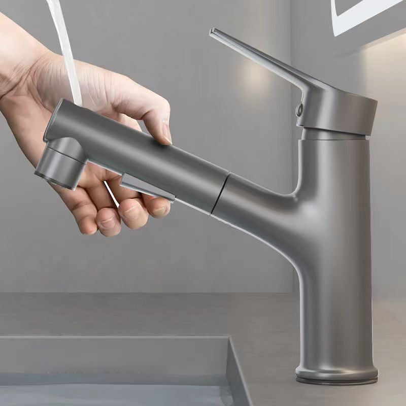 Contemporary Basin Faucet Pure Color Low Arc Basin Faucet for the Bathroom