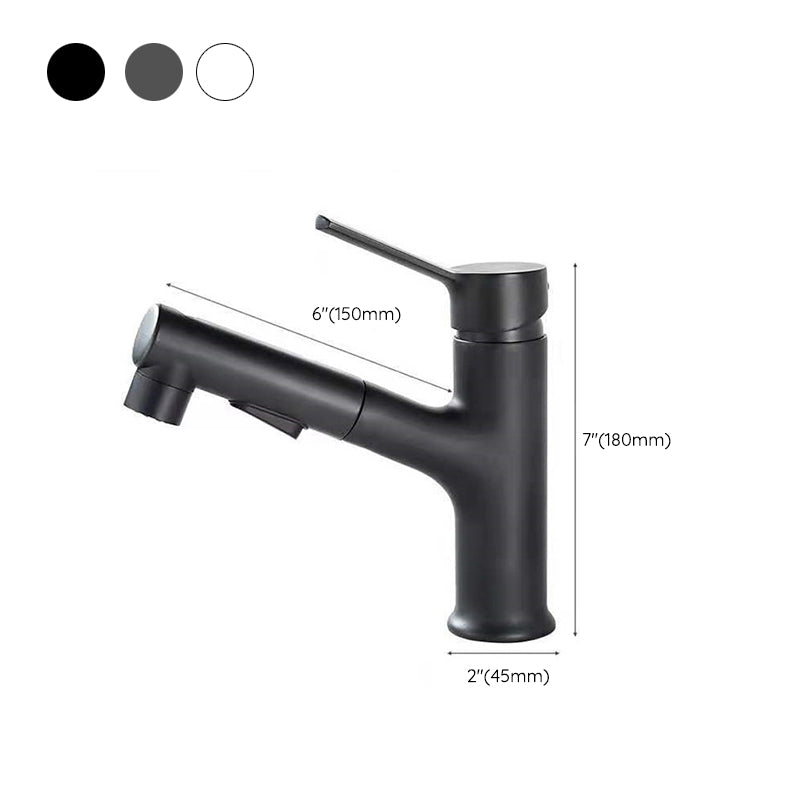 Contemporary Basin Faucet Pure Color Low Arc Basin Faucet for the Bathroom