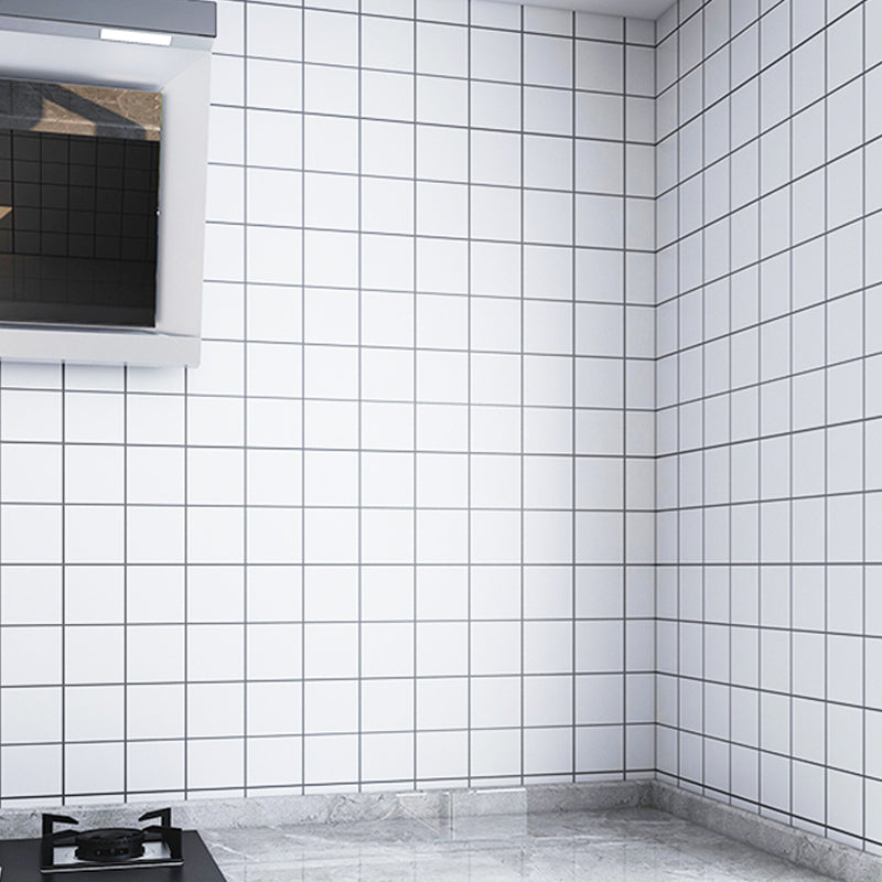 Modern Peel and Stick Tiles PVC Square Wallpaper for Kitchen and Bathroom Splashback