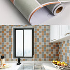 Modern Peel and Stick Tiles PVC Square Wallpaper for Kitchen and Bathroom Splashback