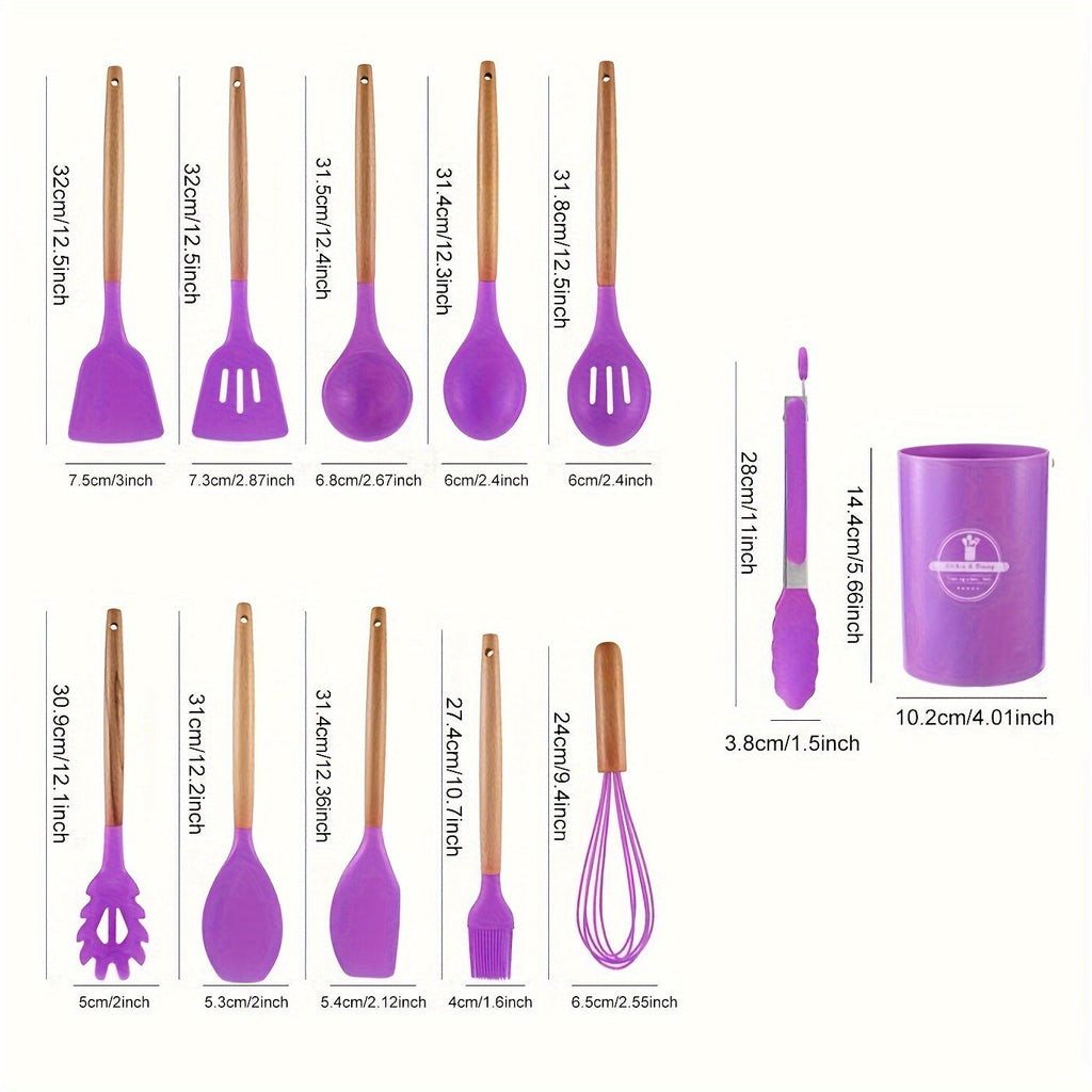 Kitchen tool set – silicone – non-stick coated – heat resistant