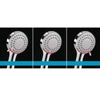 Modern Pull-Down Dual Showerhead Square High Arch Showerhead Combination