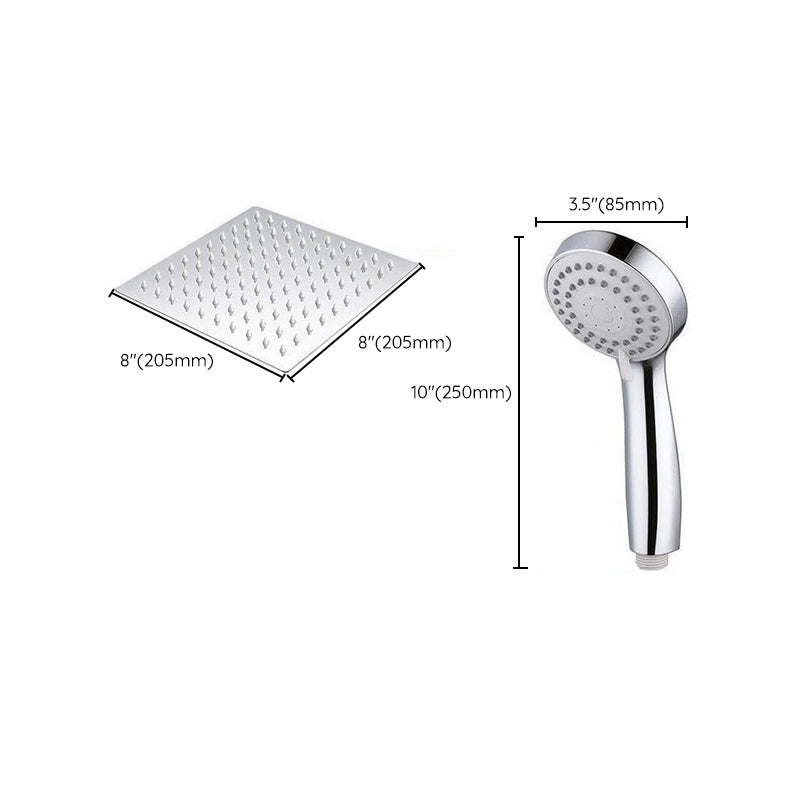 Modern Pull-Down Dual Showerhead Square High Arch Showerhead Combination