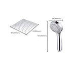Modern Pull-Down Dual Showerhead Square High Arch Showerhead Combination